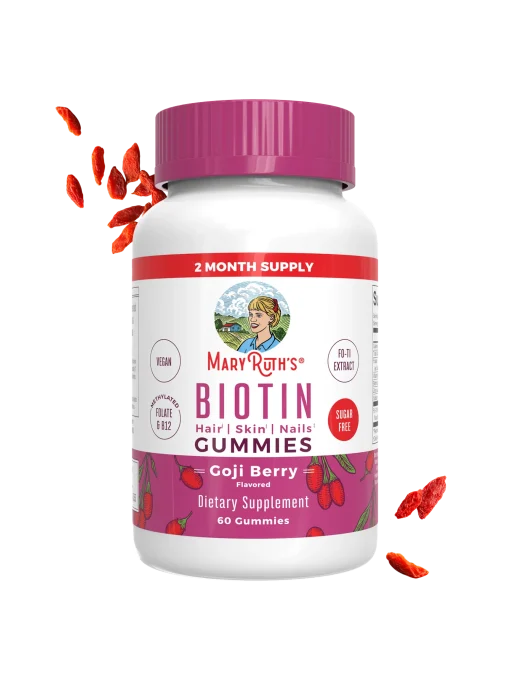 MaryRuth's, Biotin Gummies, Goji Berry, 60 Gummies — MaryRuth's