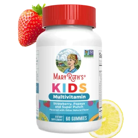 MaryRuth's, Kids Multivitamin Gummies, Strawberry, Papaya and Super Punch, 60 Gummies