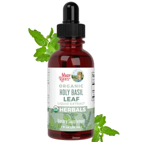 MaryRuth's, Organic Holy Basil Leaf Liquid Extract, Alcohol Free, 590 mg, 1 fl oz (30 ml)