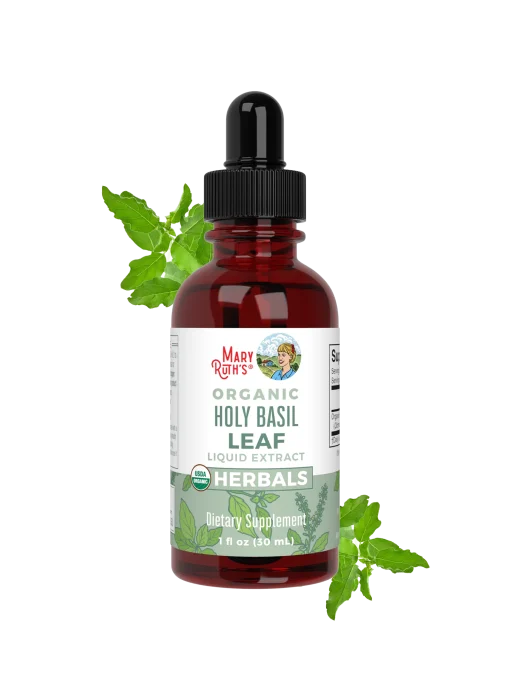 MaryRuth's, Organic Holy Basil Leaf Liquid Extract, Alcohol Free, 590 mg, 1 fl oz (30 ml) — MaryRuth's