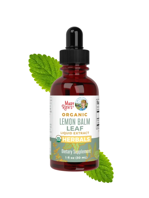 MaryRuth's, Organic Lemon Balm Leaf Liquid Extract, Alcohol Free, 590 mg, 1 fl oz (30 ml) — MaryRuth's