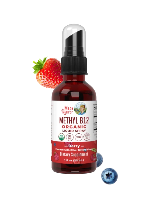 MaryRuth's, Organic Methyl B12 Liquid Spray, Berry, 1,500 mcg, 1 fl oz (30 ml) — MaryRuth's